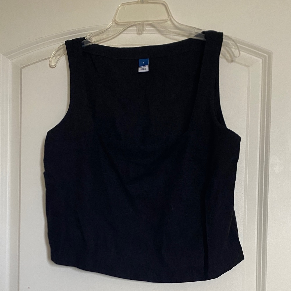 Linen Scoop Neck Tank Top